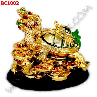 BC1002 เต่ามังกร เรซิ่นเคลือบทอง ราคา 499 บาท http://hengmark.com/view_product/BC1002.htm