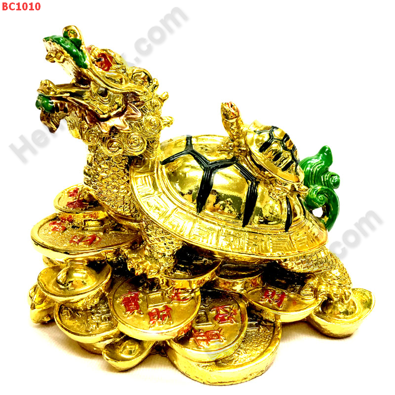 BC1010  เต่ามังกร เรซิ่นเคลือบทอง ราคา 499 บาท http://hengmark.com/view_product/BC1010.htm