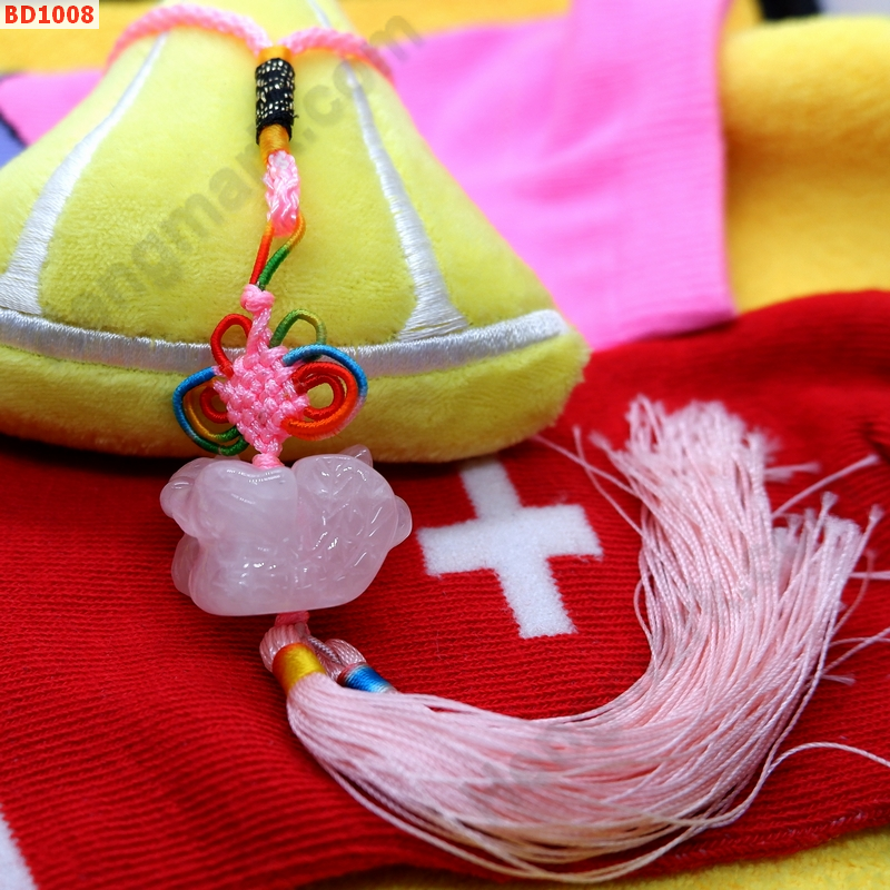 BD1008 เป็ดแมนดารินคู่โรสควอตซ์ เชือกชมพู ราคา 299 บาท http://hengmark.com/view_product/BD1008.htm