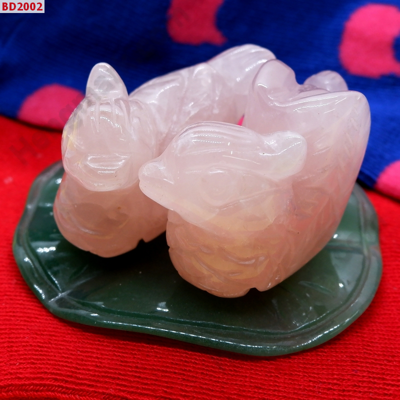 BD2002 เป็ดแมนดาริน หินโรสควอทตซ์ ขนาดกลาง ราคา 1499 บาท http://hengmark.com/view_product/BD2002.htm