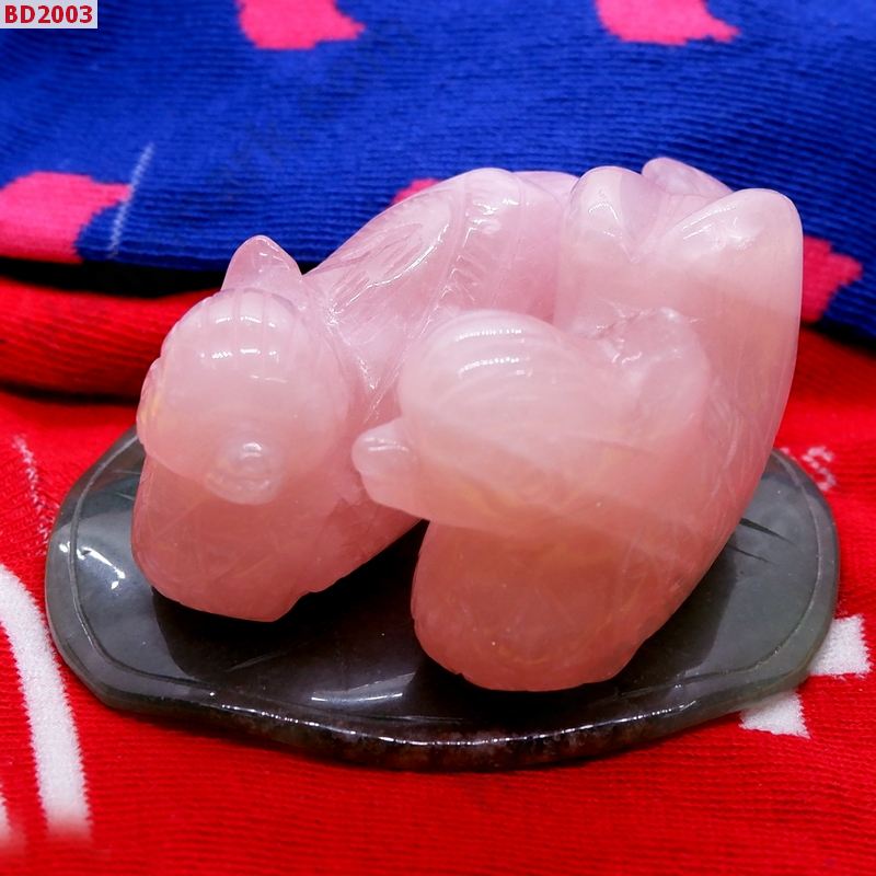 BD2003 เป็ดแมนดาริน หินโรสควอตซ์ ขนาดใหญ่ ราคา 1999 บาท http://hengmark.com/view_product/BD2003.htm