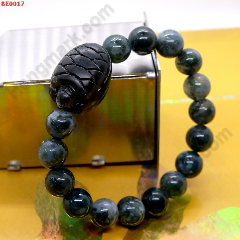 BE0017 สร้อยข้อมือเต่าหยก สีเขียวเข้ม ราคา 399 บาท http://hengmark.com/view_product/BE0017.htm