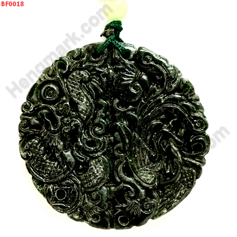 BF0018 จี้รูปหงส์-มังกร หินสีเขียว ราคา 199 บาท http://hengmark.com/view_product/BF0018.htm