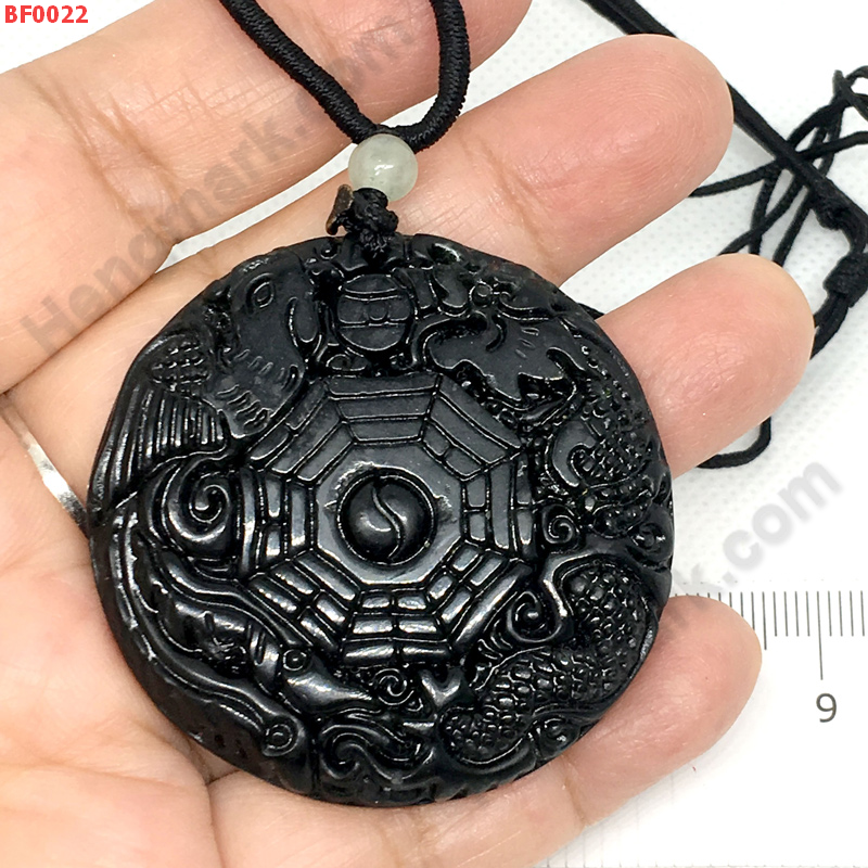 BF0022 สร้อยคอจี้หงส์-มังกร ยันต์แปดทิศหยกดำ ราคา 299 บาท http://hengmark.com/view_product/BF0022.htm