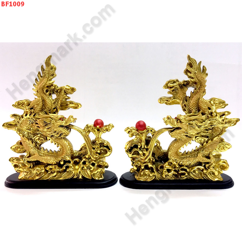 BF1009 มังกรคู่ เรซิ่นเคลือบทอง พร้อมฐาน ราคา 1699 บาท http://hengmark.com/view_product/BF1009.htm