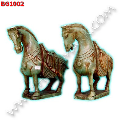 BG1002 ม้าหินแกะสลัก ราคาเป็นคู่ ราคา 3200 บาท http://hengmark.com/view_product/BG1002.htm
