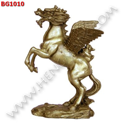 BG1010 ม้าหัวมังกร มีปีก เนื้อทองเหลือง ราคา 1800 บาท http://hengmark.com/view_product/BG1010.htm