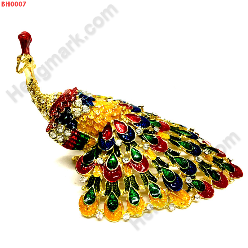 BH0007 นกยูง ตลับเครื่องประดับฝังคริสตัล ราคา 699 บาท http://hengmark.com/view_product/BH0007.htm