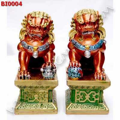 BI0004 สิงโตคู่ ฐานเหลี่ยม ราคา 999 บาท http://hengmark.com/view_product/BI0004.htm