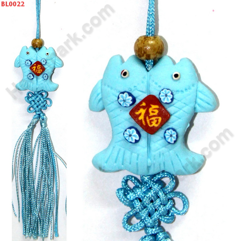 BL0022 ปลาคู่สีฟ้า แขวนมือถือ  ราคา 59 บาท http://hengmark.com/view_product/BL0022.htm