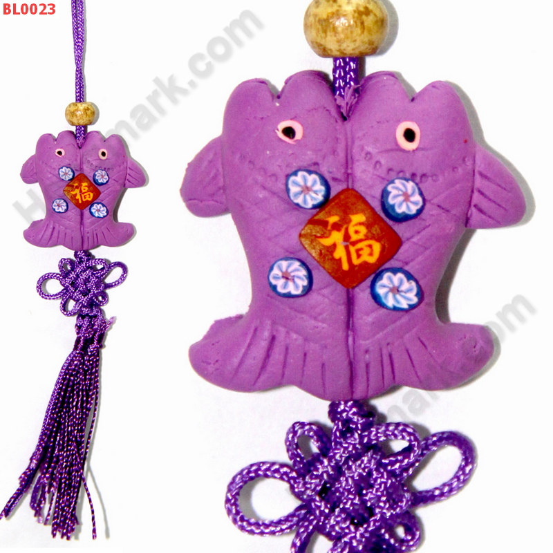 BL0023 ปลาคู่สีม่วง แขวนมือถือ  ราคา 59 บาท http://hengmark.com/view_product/BL0023.htm