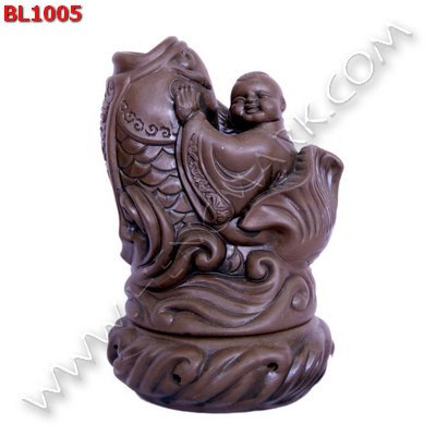 BL1005 เด็กอุ้มปลา ดินเผาที่ใส่กำยาน ราคา 399 บาท http://hengmark.com/view_product/BL1005.htm