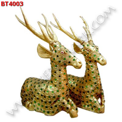 BT4003 กวางไม้เคลือบทอง ราคา 4999 บาท http://hengmark.com/view_product/BT4003.htm