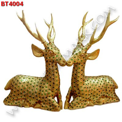 BT4004 กวางไม้เคลือบทอง ราคา 9999 บาท http://hengmark.com/view_product/BT4004.htm