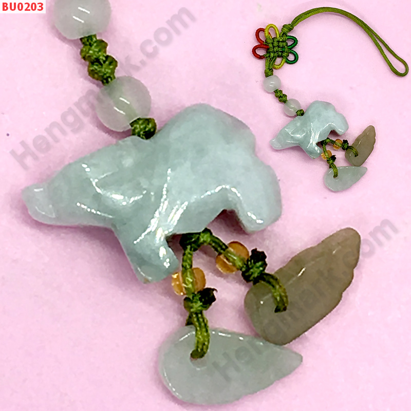 BU0203 วัวหยกแขวนมือถือ ราคา 99 บาท http://hengmark.com/view_product/BU0203.htm