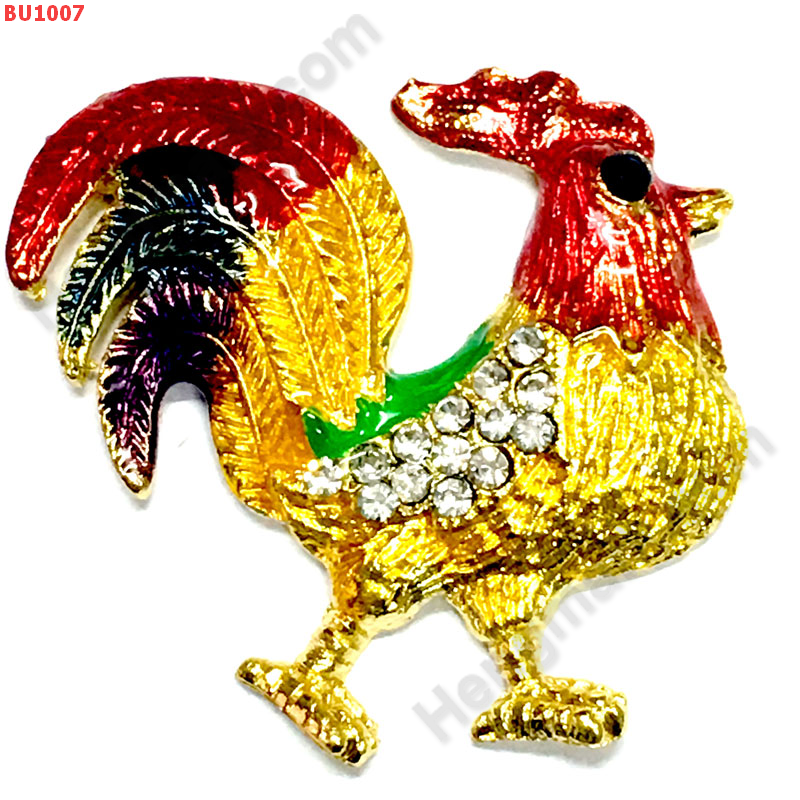 BU1007 ไก่ฝังคริสตัล แม่เหล็กติดตู้เย็น ราคา 199 บาท http://hengmark.com/view_product/BU1007.htm