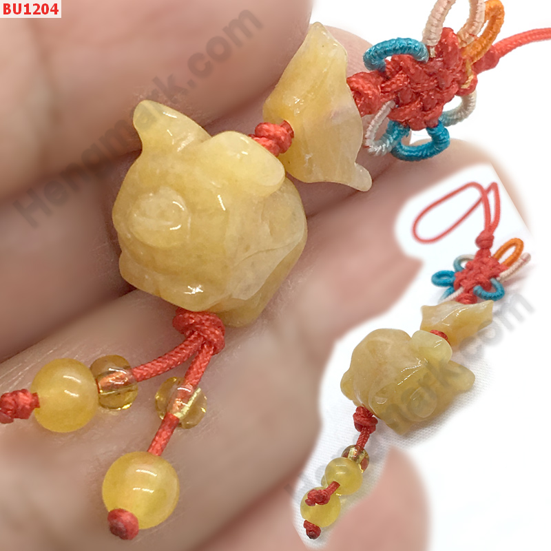 BU1204 หมูหยกเหลือง แขวนมือถือ ราคา 99 บาท http://hengmark.com/view_product/BU1204.htm