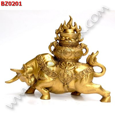 BZ0201 วัวกระทิงทองเหลือง ราคา 2900 บาท http://hengmark.com/view_product/BZ0201.htm