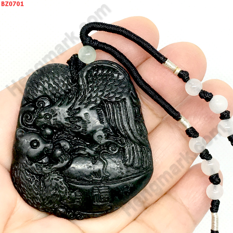 BZ0701 สร้อยคอจี้นกอินทรีขยุ้มหนู หยกดำ ราคา 299 บาท http://hengmark.com/view_product/BZ0701.htm