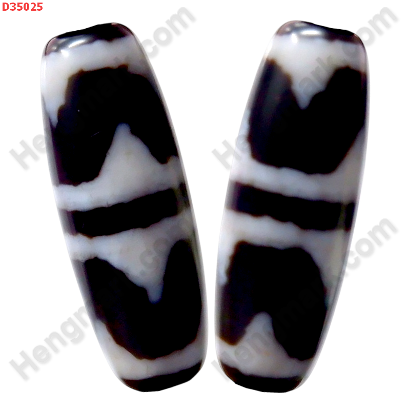 D35025 หินDZI ลายเขี้ยวเสือคู่ ลายลึก ราคา 300 บาท http://hengmark.com/view_product/D35025.htm