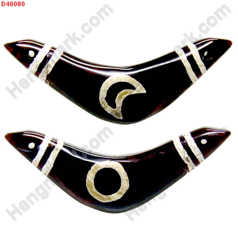 D40080 หิน DZI รูปบูมเมอแรง ลายดาว ราคา 400 บาท http://hengmark.com/view_product/D40080.htm