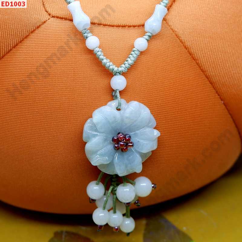 ED1003 สร้อยคอ จี้ดอกโบตั๋นหยก ราคา 299 บาท http://hengmark.com/view_product/ED1003.htm