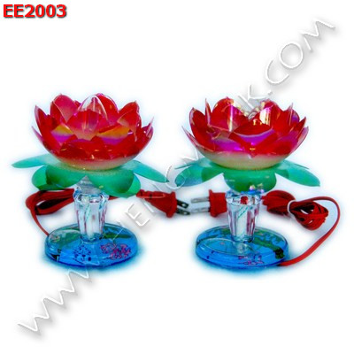 EE2003 เทียนไฟฟ้า รูปดอกบัว ราคา 399 บาท http://hengmark.com/view_product/EE2003.htm