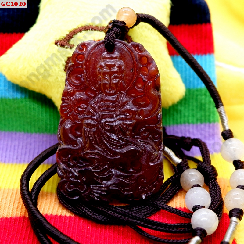 GC1020 สร้อยคอเจ้าแม่กวนอิม หินสีแดง ราคา 199 บาท http://hengmark.com/view_product/GC1020.htm