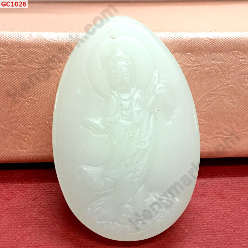 GC1026 จี้หยกขาวรูปเจ้าแม่กวนอิม ราคา 299 บาท http://hengmark.com/view_product/GC1026.htm