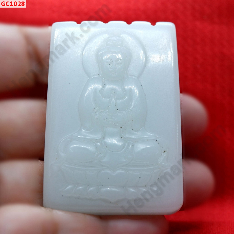 GC1028 จี้หยกขาวรูปเจ้าแม่กวนอิม ราคา 299 บาท http://hengmark.com/view_product/GC1028.htm