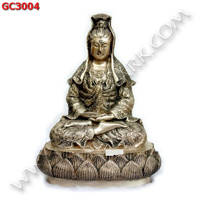 GC3004 เจ้าแม่กวนอิมทองเหลืองขัดเงิน  ราคา 3900 บาท http://hengmark.com/view_product/GC3004.htm