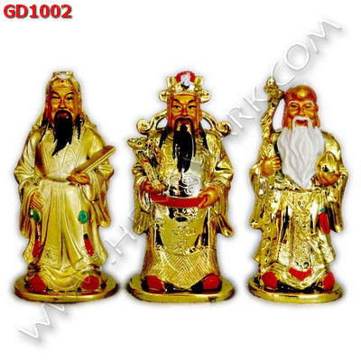 GD1002 ฮกลกซิ่ว เนื้อเรซิ่นเคลือบทอง ราคา 799 บาท http://hengmark.com/view_product/GD1002.htm
