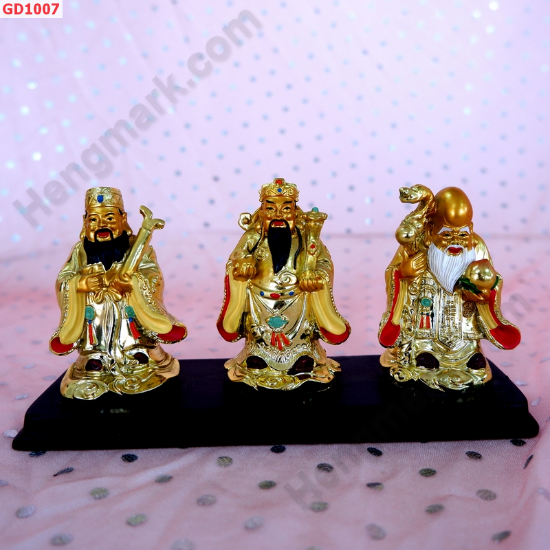 GD1007 ฮกลกซิ่ว เนื้อเรซิ่นเคลือบทอง ราคา 629 บาท http://hengmark.com/view_product/GD1007.htm