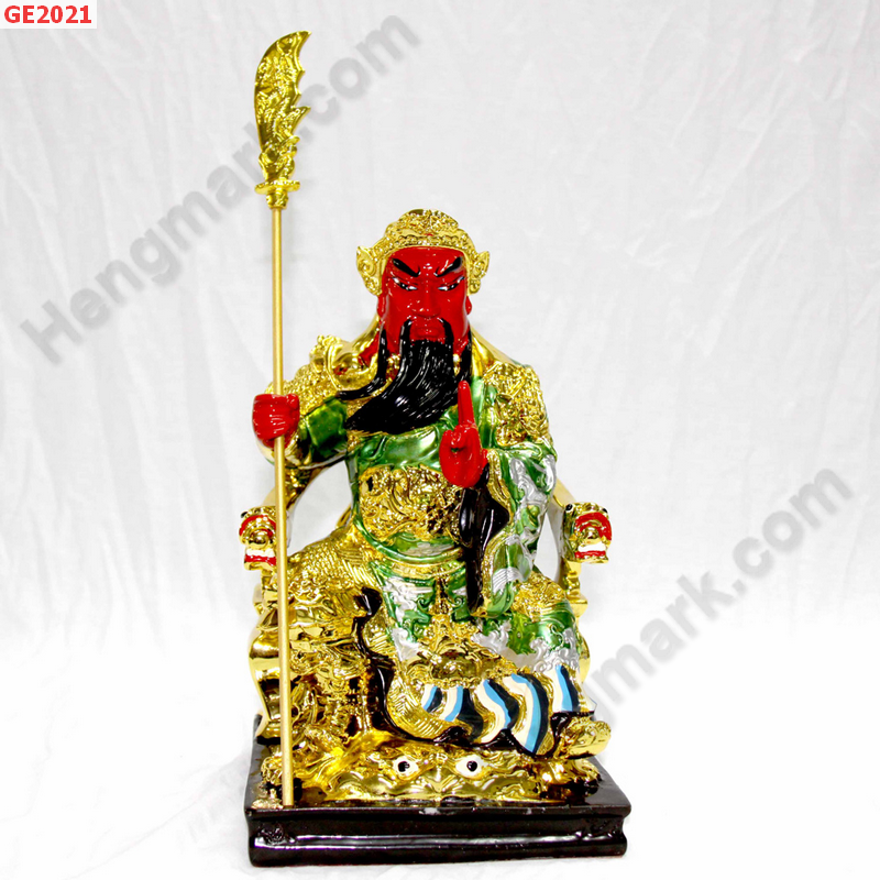 GE2021  เทพกวนอูนั่ง เสื้อเขียว ราคา 1999 บาท http://hengmark.com/view_product/GE2021.htm