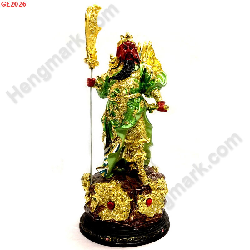 GE2026 เทพกวนอู ยืน 9 มังกร 5 ธง ราคา 2299 บาท http://hengmark.com/view_product/GE2026.htm