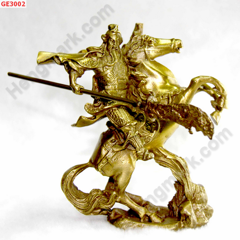 GE3002 เทพเจ้ากวนอูขี่ม้า ทองเหลือง ราคา 2500 บาท http://hengmark.com/view_product/GE3002.htm