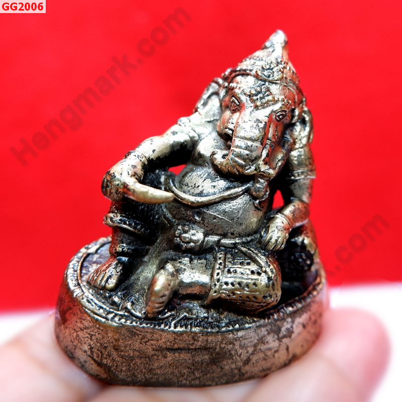 GG2006 พระพิฆเนศ ทองเหลืองขัดเงิน ปางเอกเขนก  ราคา 499 บาท http://hengmark.com/view_product/GG2006.htm