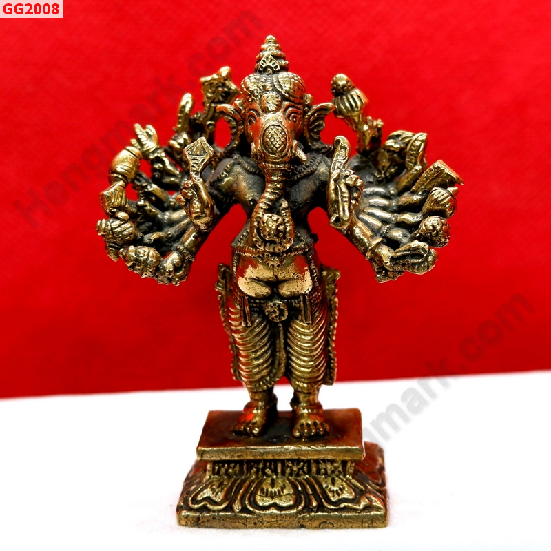 GG2008 พระพิฆเนศทองเหลือง 16 กร ราคา 599 บาท http://hengmark.com/view_product/GG2008.htm