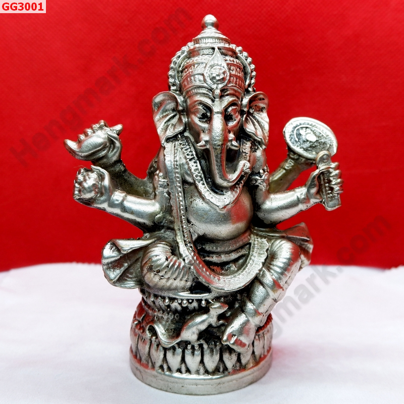 GG3001 พระพิฆเนศทองเหลืองขัดเงิน  ราคา 1200 บาท http://hengmark.com/view_product/GG3001.htm