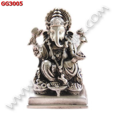 GG3005 พระพิฆเนศทองเหลืองขัดเงิน  ราคา 1200 บาท http://hengmark.com/view_product/GG3005.htm