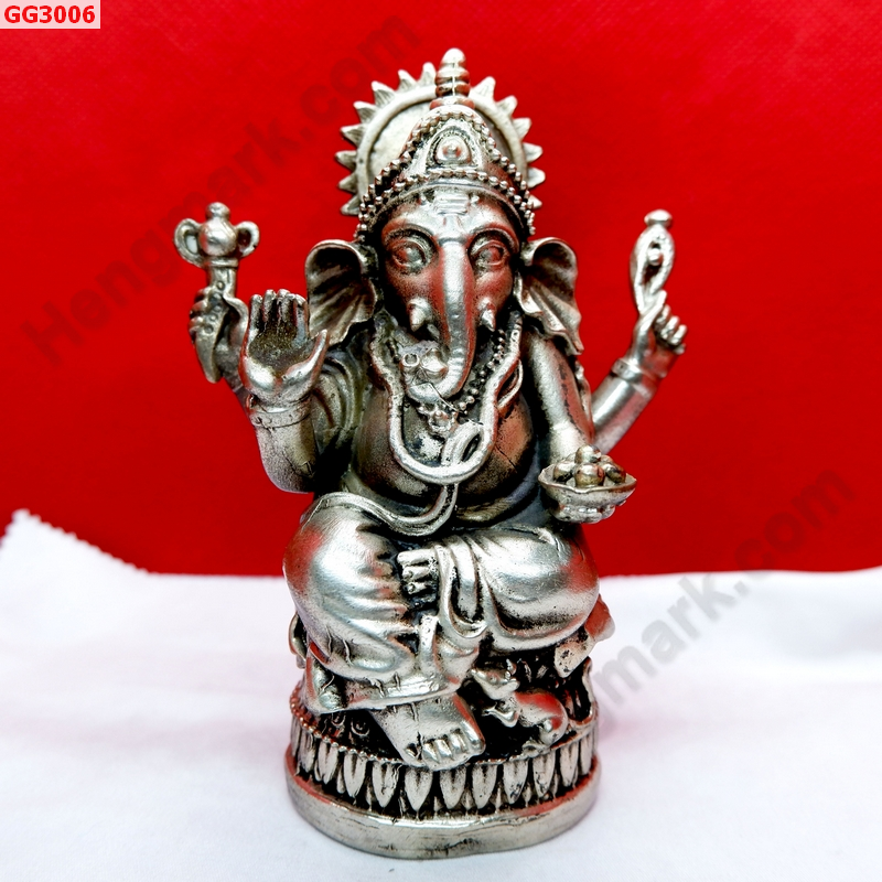 GG3006 พระพิฆเนศทองเหลืองขัดเงิน  ราคา 1200 บาท http://hengmark.com/view_product/GG3006.htm