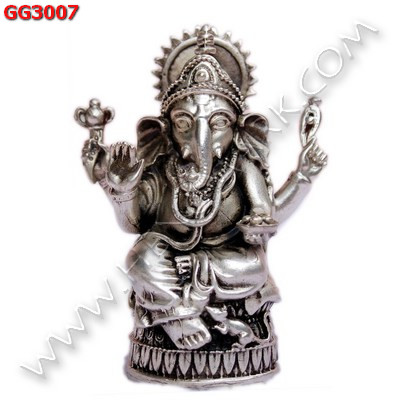 GG3007 พระพิฆเนศทองเหลืองขัดเงิน ราคา 2000 บาท http://hengmark.com/view_product/GG3007.htm