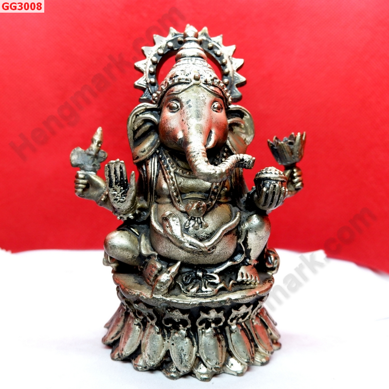 GG3008 พระพิฆเนศทองเหลืองขัดเงิน ราคา 1500 บาท http://hengmark.com/view_product/GG3008.htm