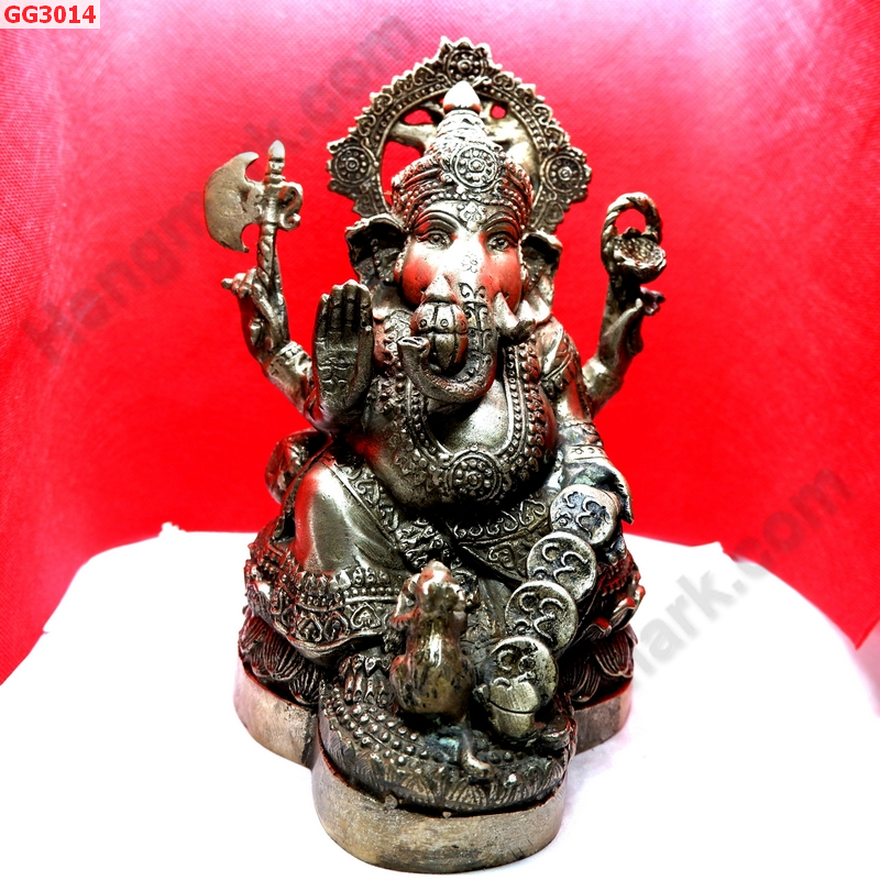 GG3014 พระพิฆเนศทองเหลืองขัดเงิน ราคา 3900 บาท http://hengmark.com/view_product/GG3014.htm