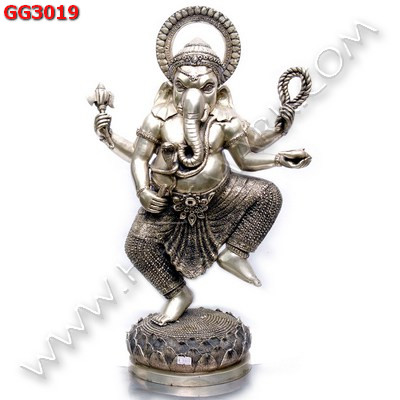 GG3019 พระพิฆเนศทองเหลืองขัดเงิน  ราคา 9900 บาท http://hengmark.com/view_product/GG3019.htm