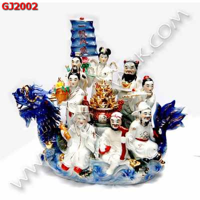 GJ2002 8 เซียนนั่งเรือเต่ามังกร ราคา 4900 บาท http://hengmark.com/view_product/GJ2002.htm