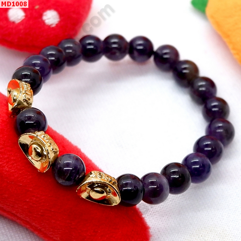 MD1008 สร้อยข้อมือก้อนทอง อะเมทิสต์ ราคา 339 บาท http://hengmark.com/view_product/MD1008.htm