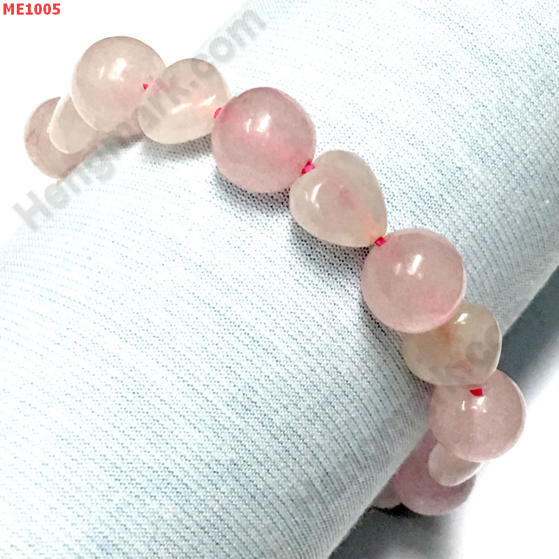 ME1005 สร้อยข้อมือหัวใจเล็ก โรสควอตซ์ ราคา 299 บาท http://hengmark.com/view_product/ME1005.htm