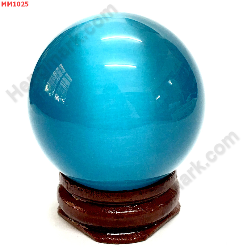 MM1025 ลูกแก้วตาแมว สีฟ้า (40mm) ราคา 150 บาท http://hengmark.com/view_product/MM1025.htm