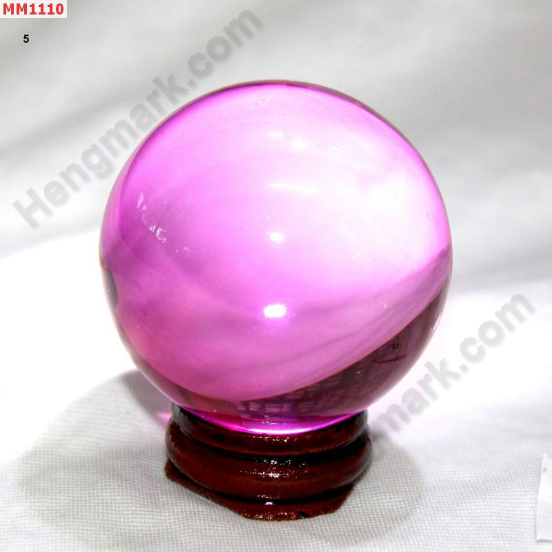 MM1110 ลูกแก้วใส สีชมพู (50mm) ราคา 200 บาท http://hengmark.com/view_product/MM1110.htm